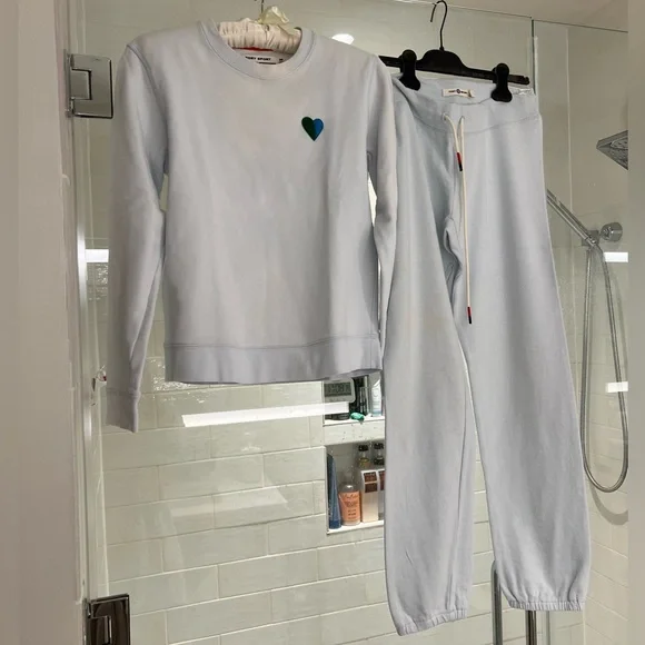 Tory Burch Light Blue Sweatpants and Top Set